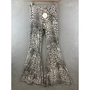 NEW HUMMINGBIRD Super Flare Leg Pullon Pants Leopard print M